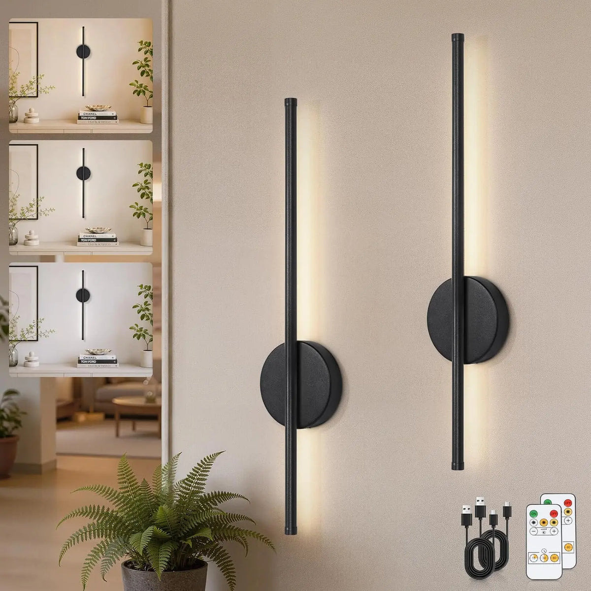 ARIA - Cordless Wall Sconces (Set of 2)
